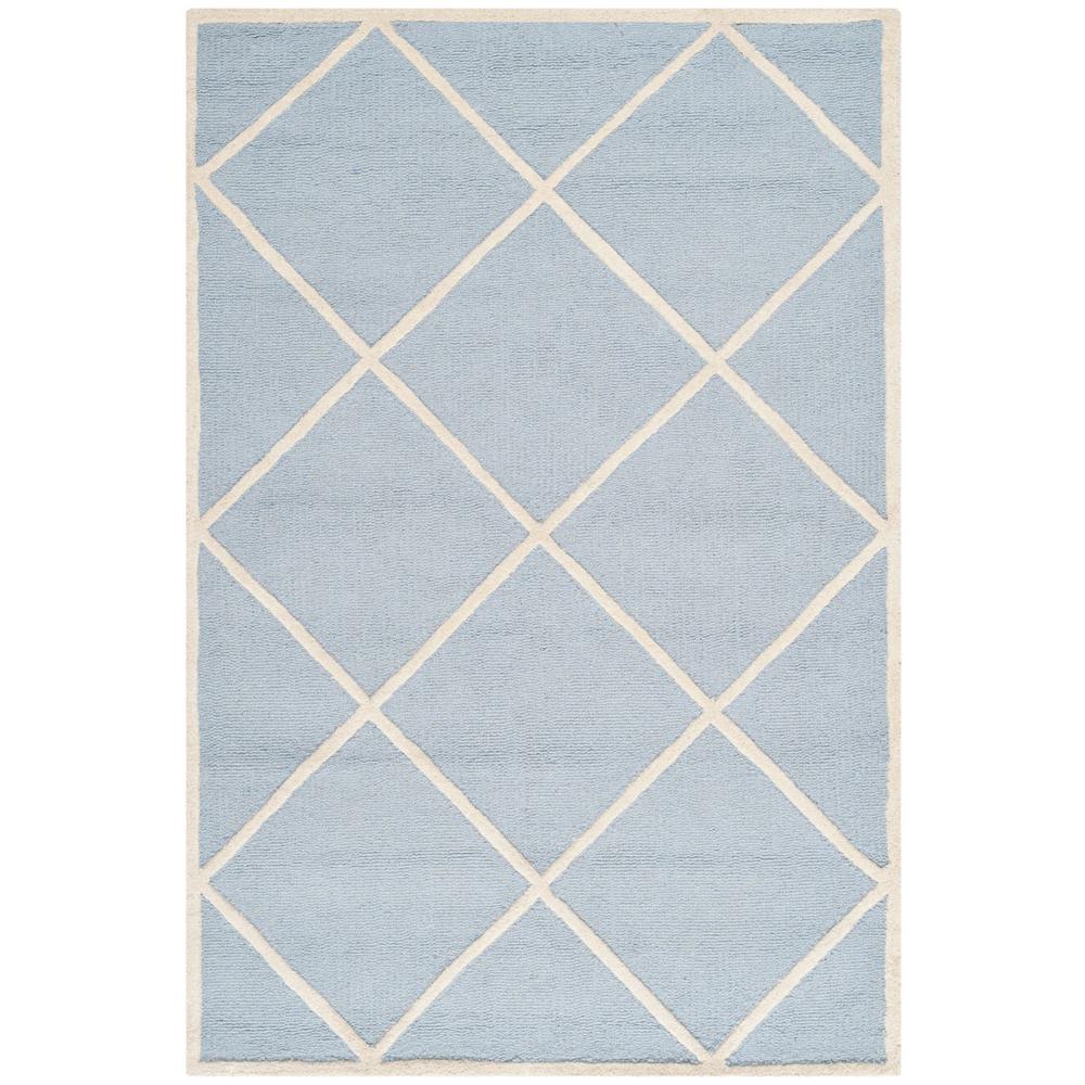 CAMBRIDGE, LIGHT BLUE / IVORY, 4' X 6', Area Rug, CAM136A-4