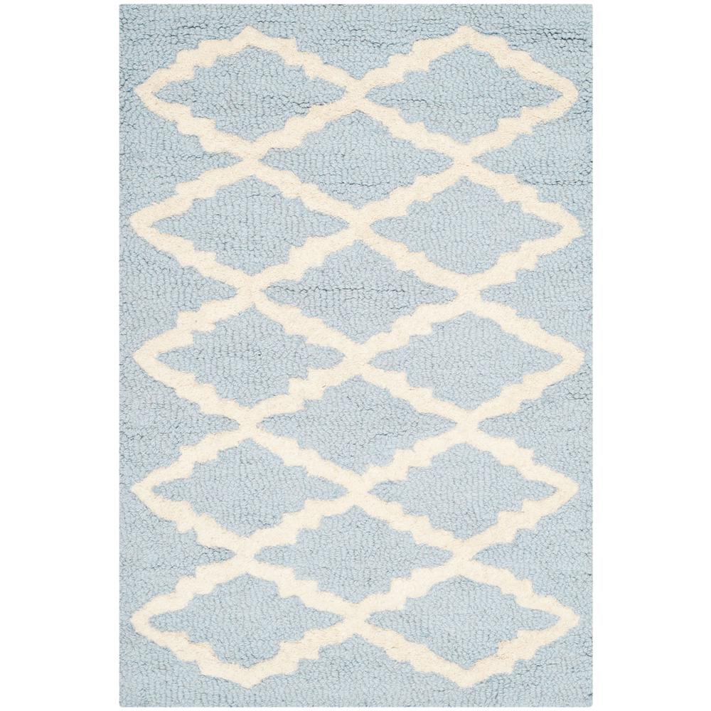 CAMBRIDGE, LIGHT BLUE / IVORY, 3' X 5', Area Rug, CAM137A-3