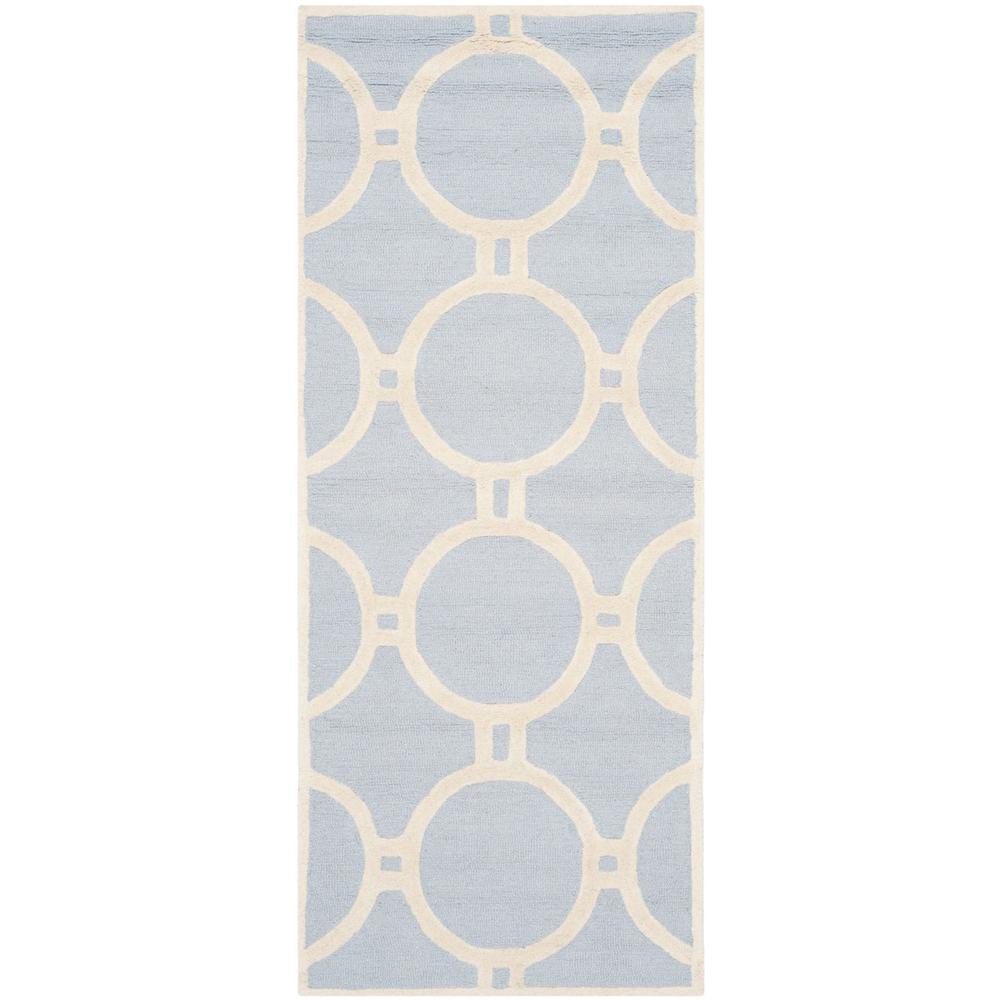 CAMBRIDGE, LIGHT BLUE / IVORY, 3' X 5', Area Rug, CAM145A-3