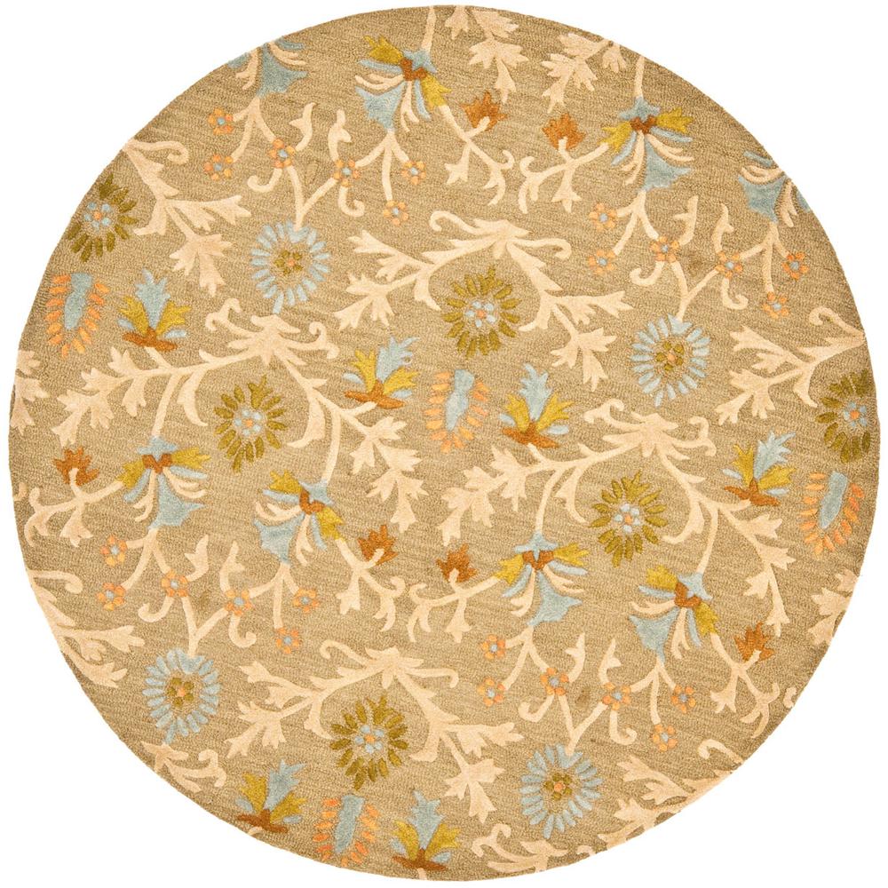CAMBRIDGE, MOSS / MULTI, 4' X 4' Round, Area Rug