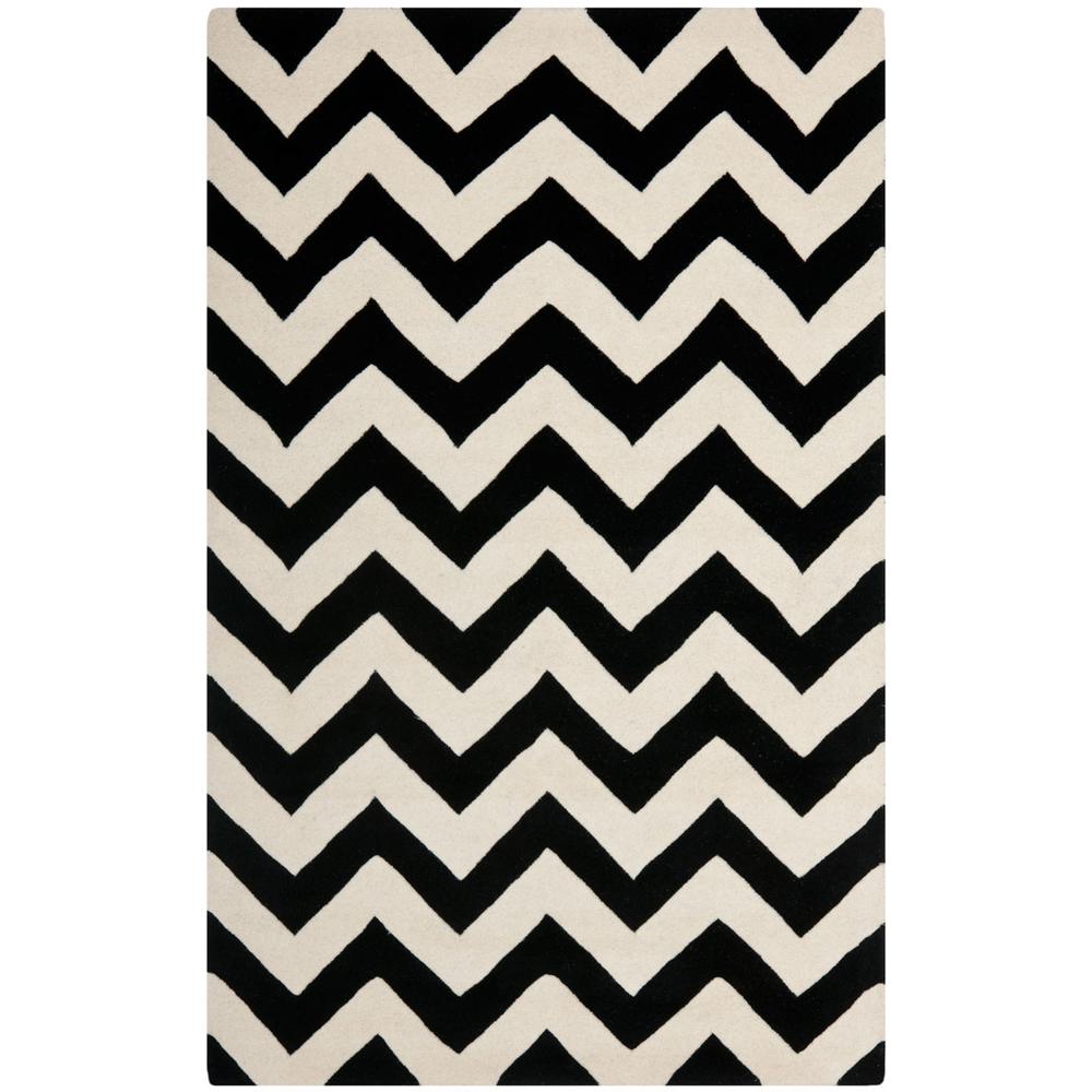 CHATHAM, IVORY / BLACK, 4' X 6', Area Rug, CHT715A-4