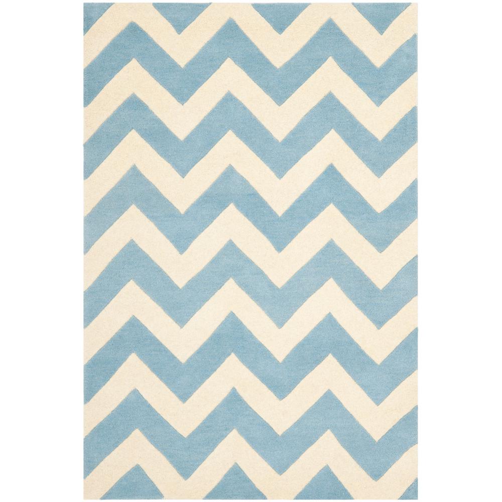 CHATHAM, BLUE / IVORY, 4' X 6', Area Rug, CHT715B-4