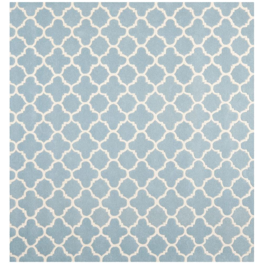 CHATHAM, BLUE / IVORY, 8'-9" X 8'-9" Square, Area Rug, CHT717B-9SQ