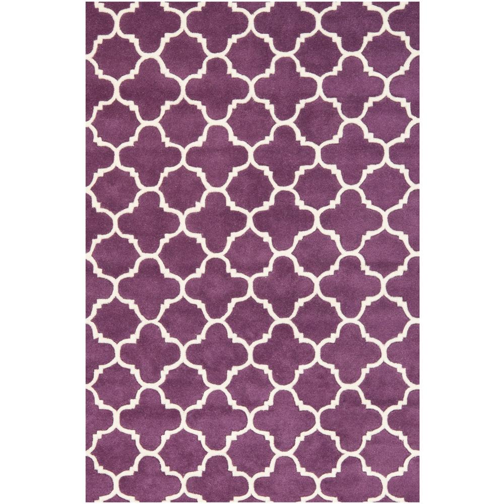 CHATHAM, PURPLE / IVORY, 4' X 6', Area Rug, CHT717F-4