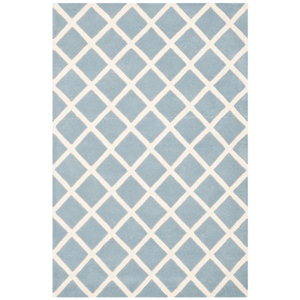 CHATHAM, BLUE / IVORY, 4' X 6', Area Rug, CHT718B-4