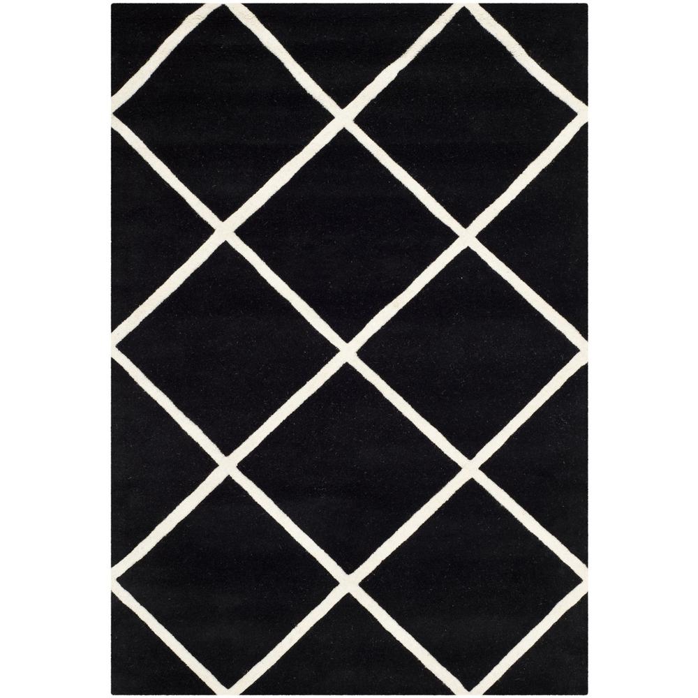 CHATHAM, BLACK / IVORY, 4' X 6', Area Rug, CHT720K-4