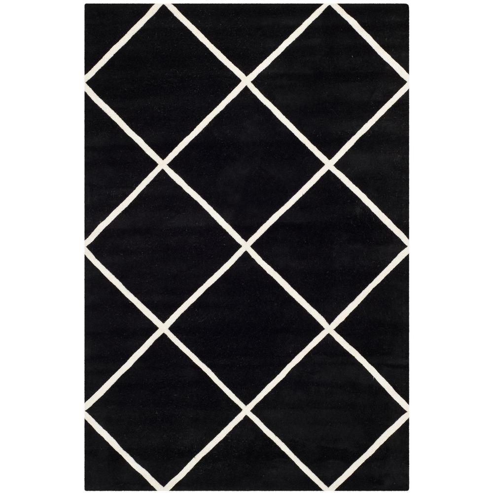 CHATHAM, BLACK / IVORY, 6' X 9', Area Rug, CHT720K-6