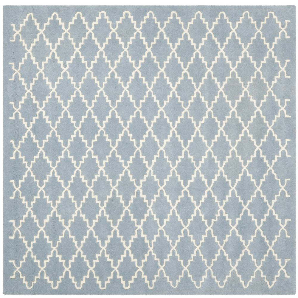 CHATHAM, BLUE / IVORY, 8'-9" X 8'-9" Square, Area Rug, CHT721B-9SQ