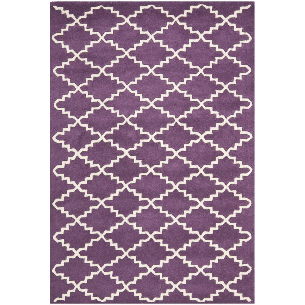 CHATHAM, PURPLE / IVORY, 4' X 6', Area Rug, CHT721F-4