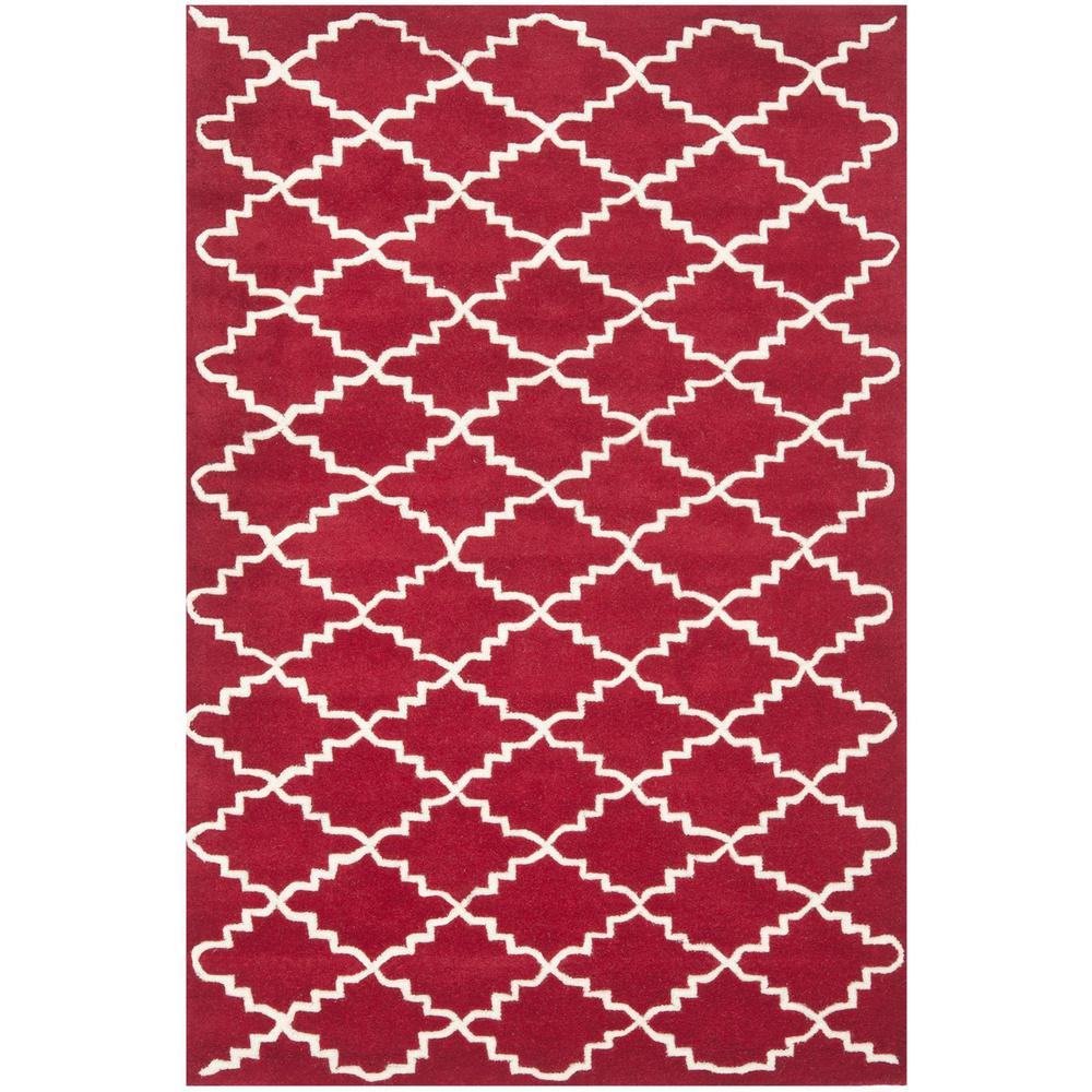 CHATHAM, RED / IVORY, 6' X 9', Area Rug, CHT721G-6