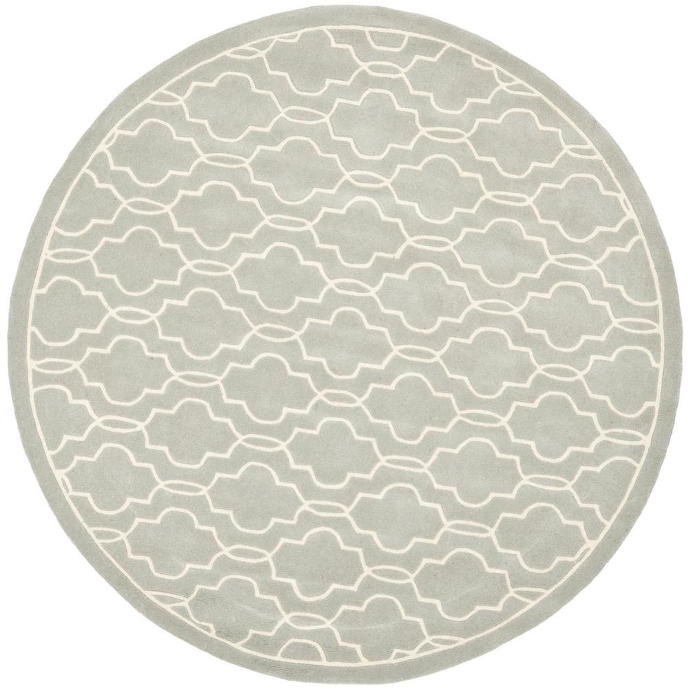 CHATHAM, GREY / IVORY, 7' X 7' Round, Area Rug, CHT723E-7R