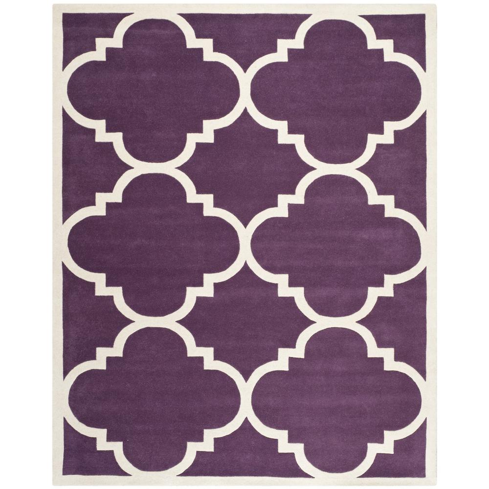 CHATHAM, PURPLE / IVORY, 8'-9" X 12', Area Rug, CHT730F-9