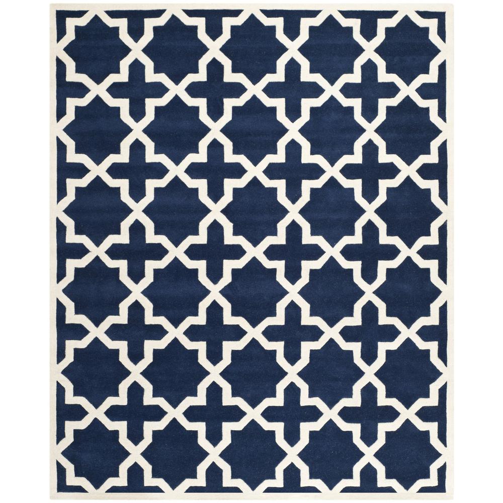 CHATHAM, DARK BLUE / IVORY, 8' X 10', Area Rug, CHT732C-8