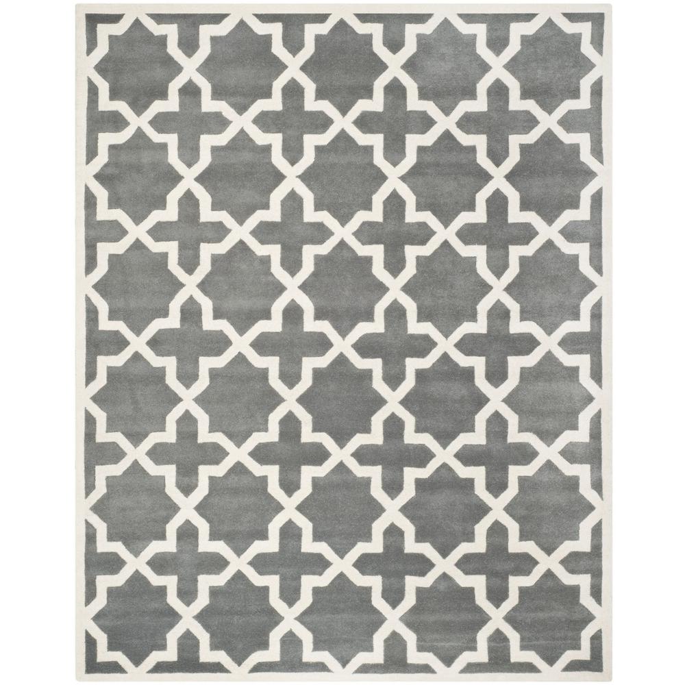 CHATHAM, DARK GREY / IVORY, 11' X 15', Area Rug, CHT732D-1115