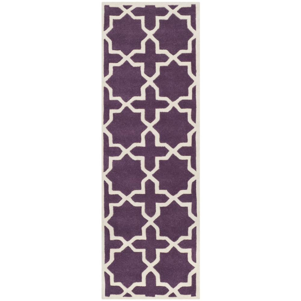 CHATHAM, PURPLE / IVORY, 2'-3" X 7', Area Rug, CHT732F-27