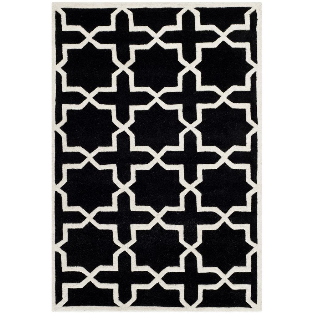 CHATHAM, BLACK / IVORY, 4' X 6', Area Rug, CHT732K-4