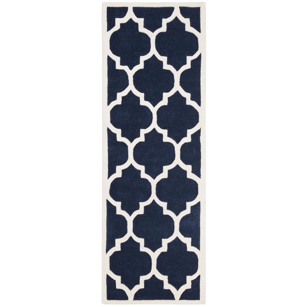 CHATHAM, DARK BLUE / IVORY, 2'-3" X 13', Area Rug, CHT733C-213