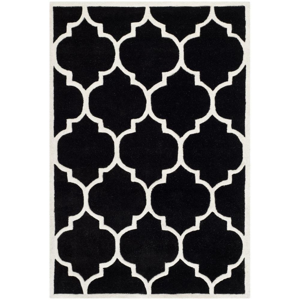 CHATHAM, BLACK / IVORY, 4' X 6', Area Rug, CHT733K-4