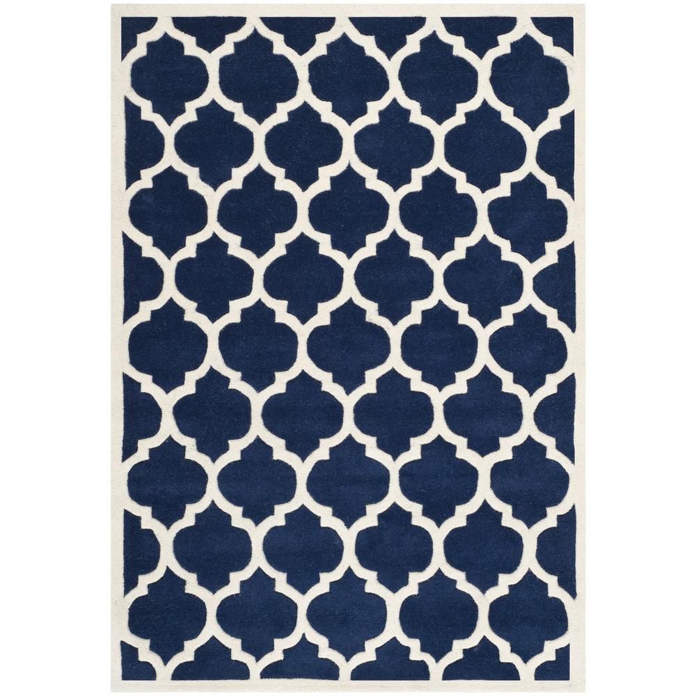 CHATHAM, DARK BLUE / IVORY, 4' X 6', Area Rug, CHT734C-4