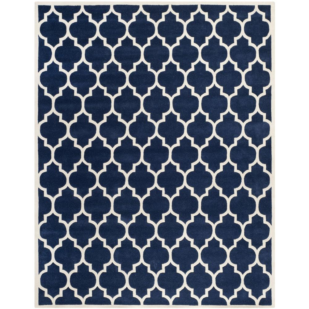 CHATHAM, DARK BLUE / IVORY, 8' X 10', Area Rug, CHT734C-8