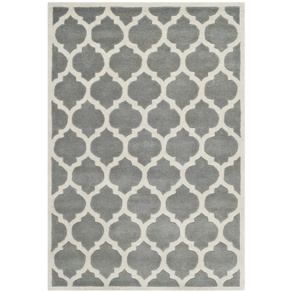 CHATHAM, DARK GREY / IVORY, 4' X 6', Area Rug, CHT734D-4