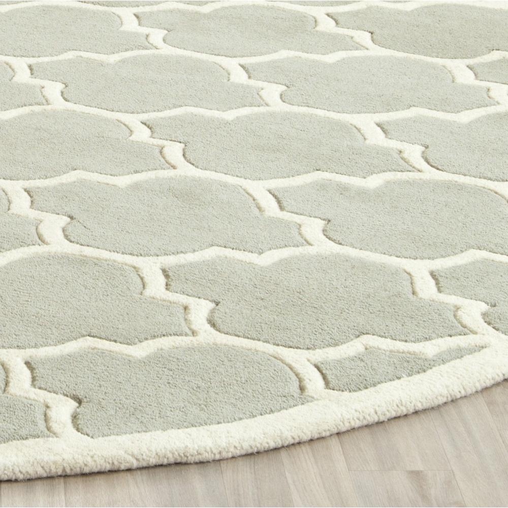 CHATHAM, GREY / IVORY, 5' X 5' Round, Area Rug, CHT734E-5R