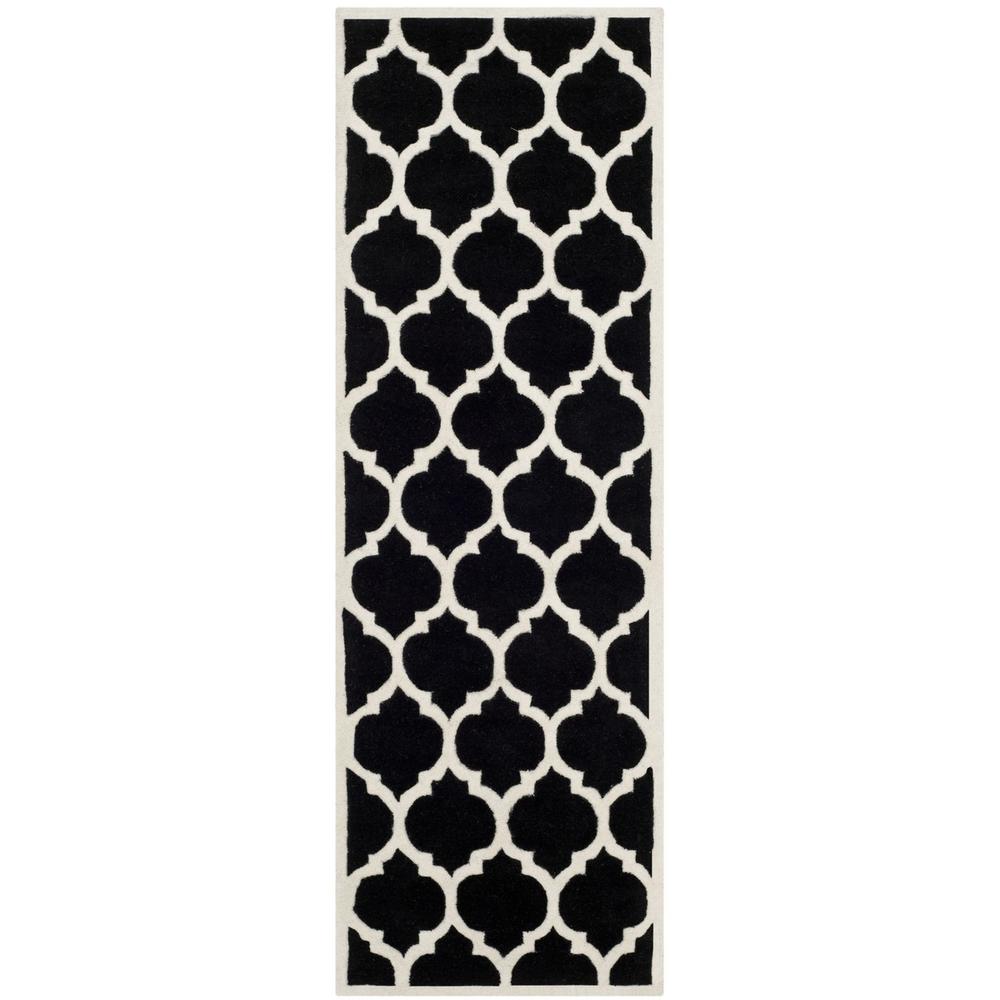 CHATHAM, BLACK / IVORY, 2'-3" X 7', Area Rug, CHT734K-27