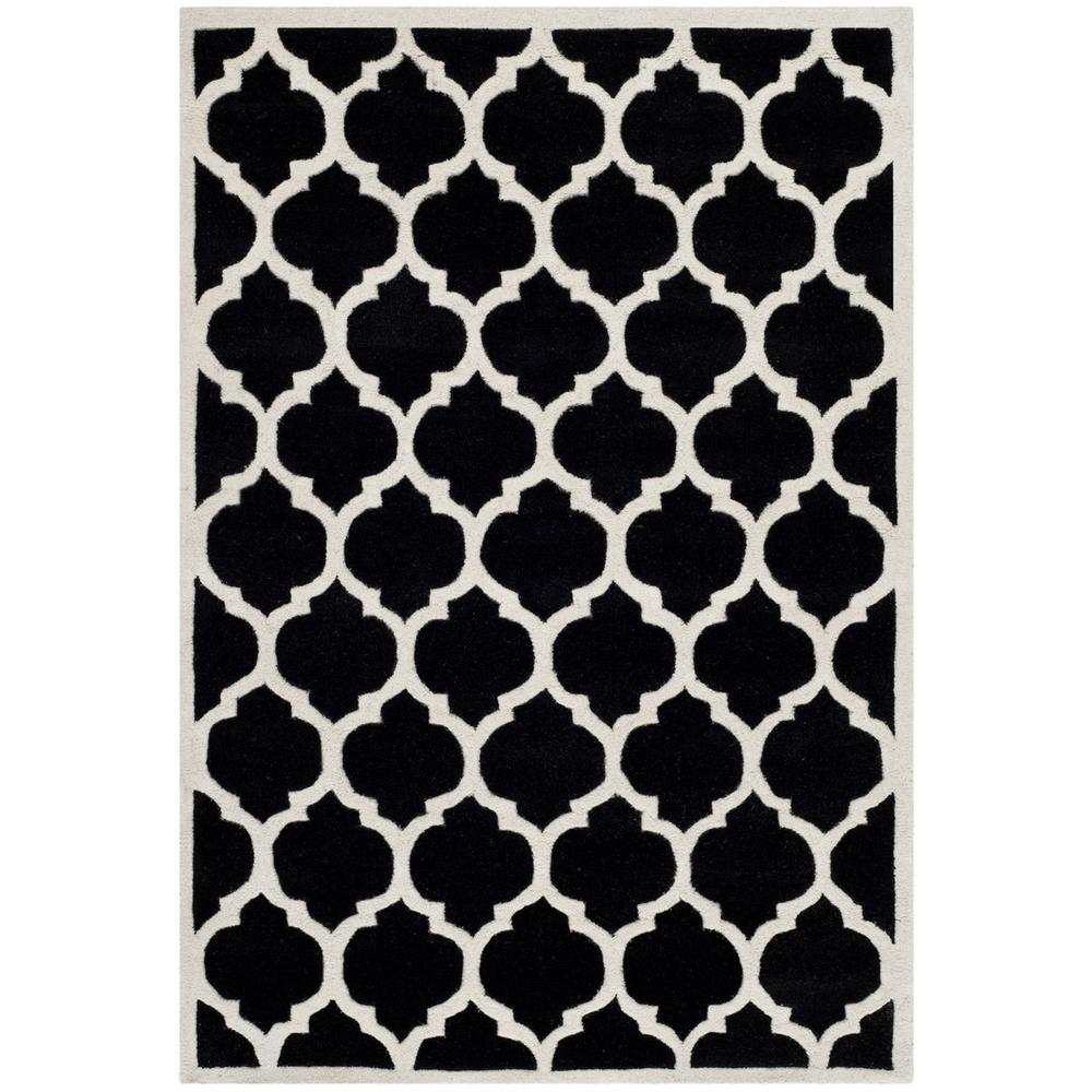CHATHAM, BLACK / IVORY, 4' X 6', Area Rug, CHT734K-4