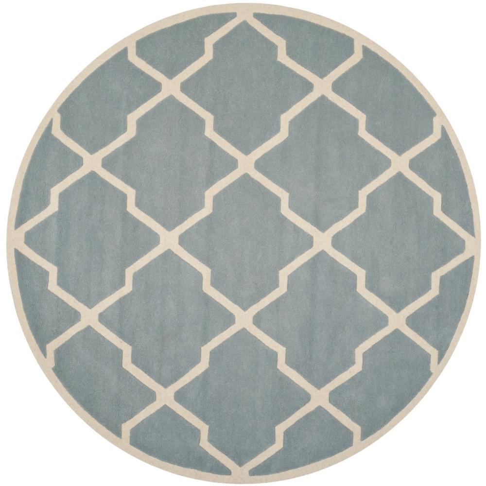 CHATHAM, BLUE / IVORY, 7' X 7' Round, Area Rug, CHT735B-7R