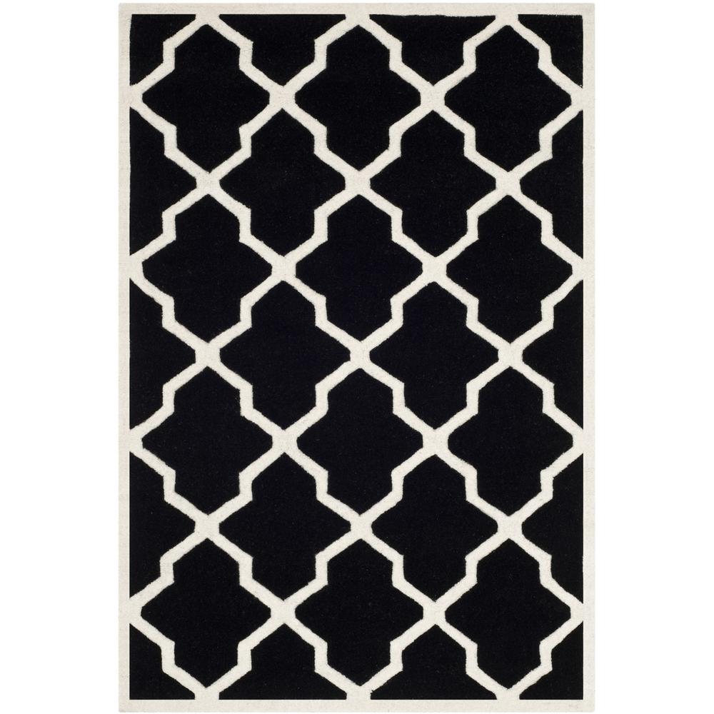 CHATHAM, BLACK / IVORY, 4' X 6', Area Rug, CHT735K-4