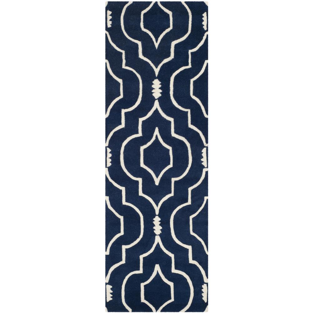 CHATHAM, DARK BLUE / IVORY, 2'-3" X 5', Area Rug, CHT736C-25