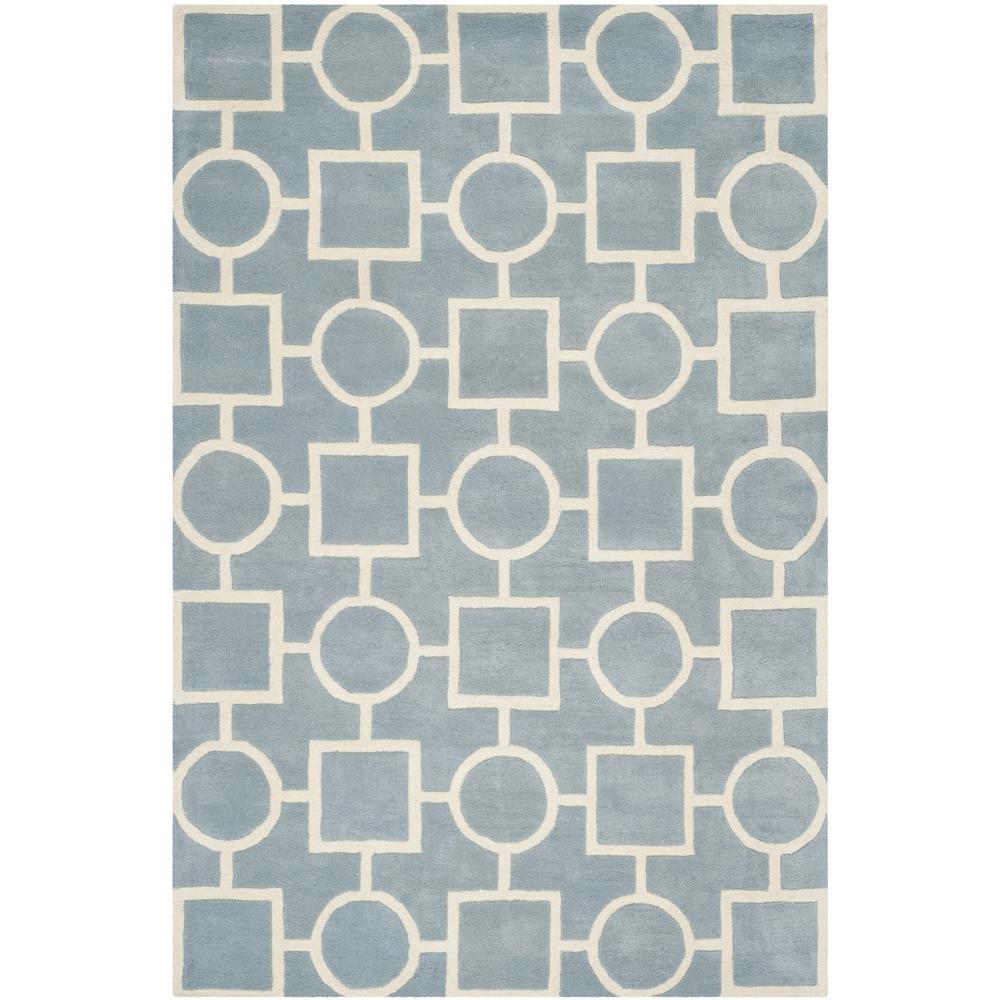 CHATHAM, BLUE / IVORY, 6' X 9', Area Rug, CHT737B-6