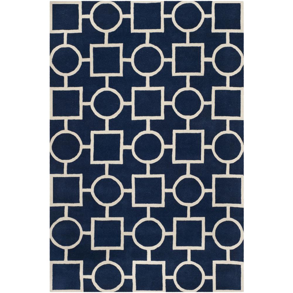 CHATHAM, DARK BLUE / IVORY, 8' X 10', Area Rug, CHT737C-8