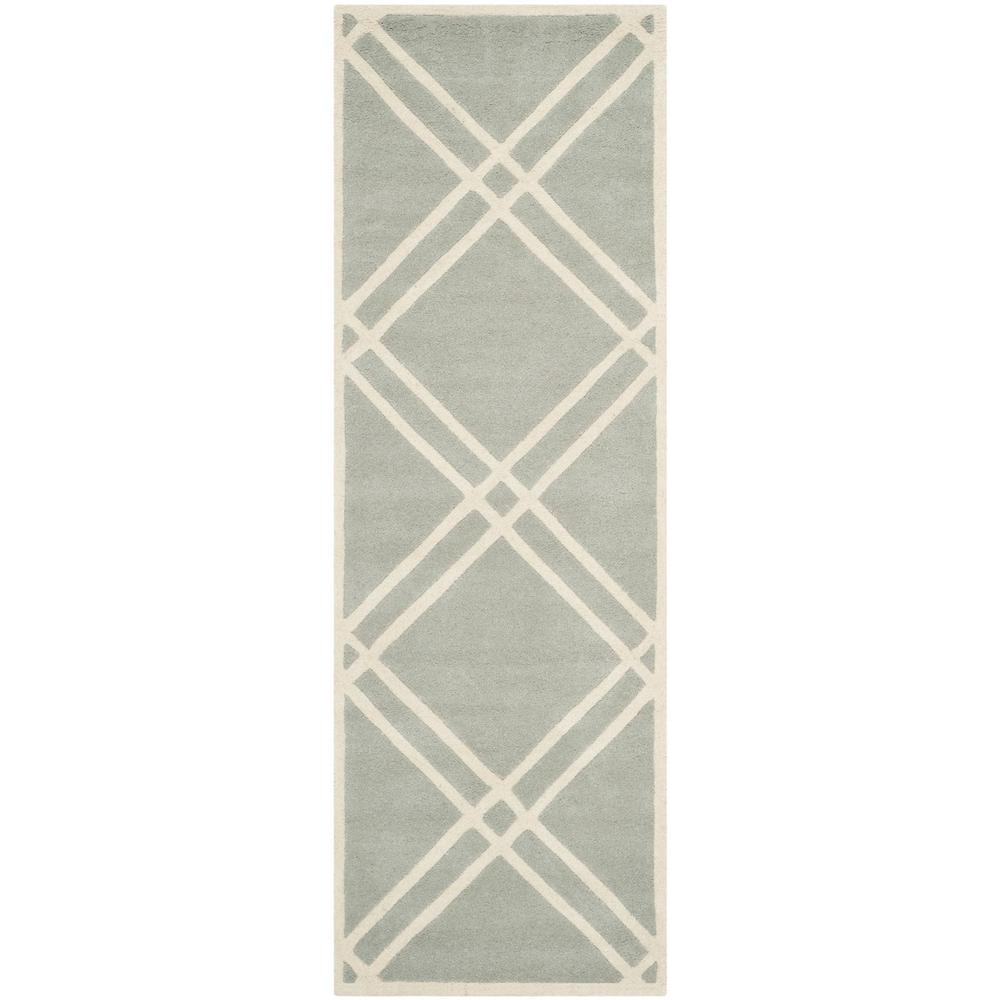 CHATHAM, GREY / IVORY, 2'-3" X 7', Area Rug, CHT740E-27