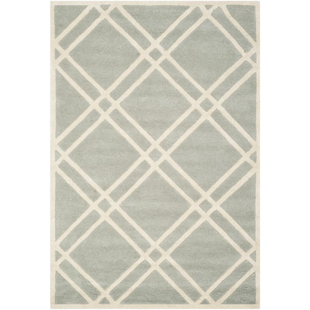 CHATHAM, GREY / IVORY, 4' X 6', Area Rug, CHT740E-4