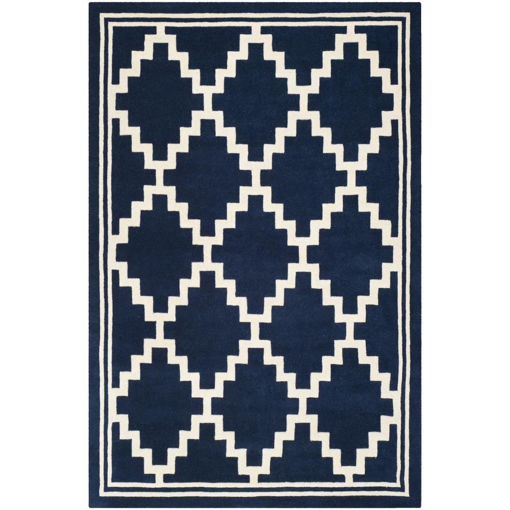 CHATHAM, NAVY / IVORY, 6' X 9', Area Rug