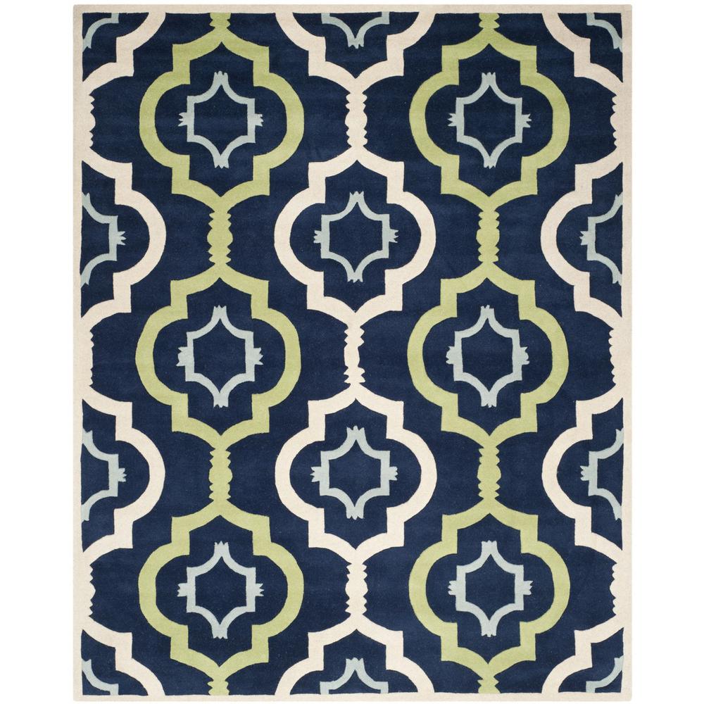 CHATHAM, DARK BLUE / MULTI, 8'-9" X 12', Area Rug