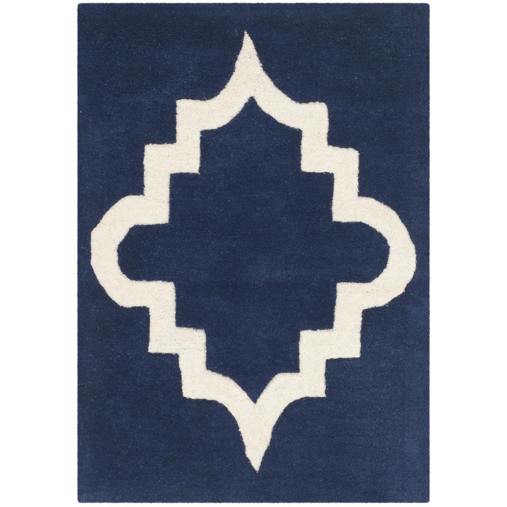 CHATHAM, DARK BLUE / IVORY, 3' X 5', Area Rug, CHT753C-3