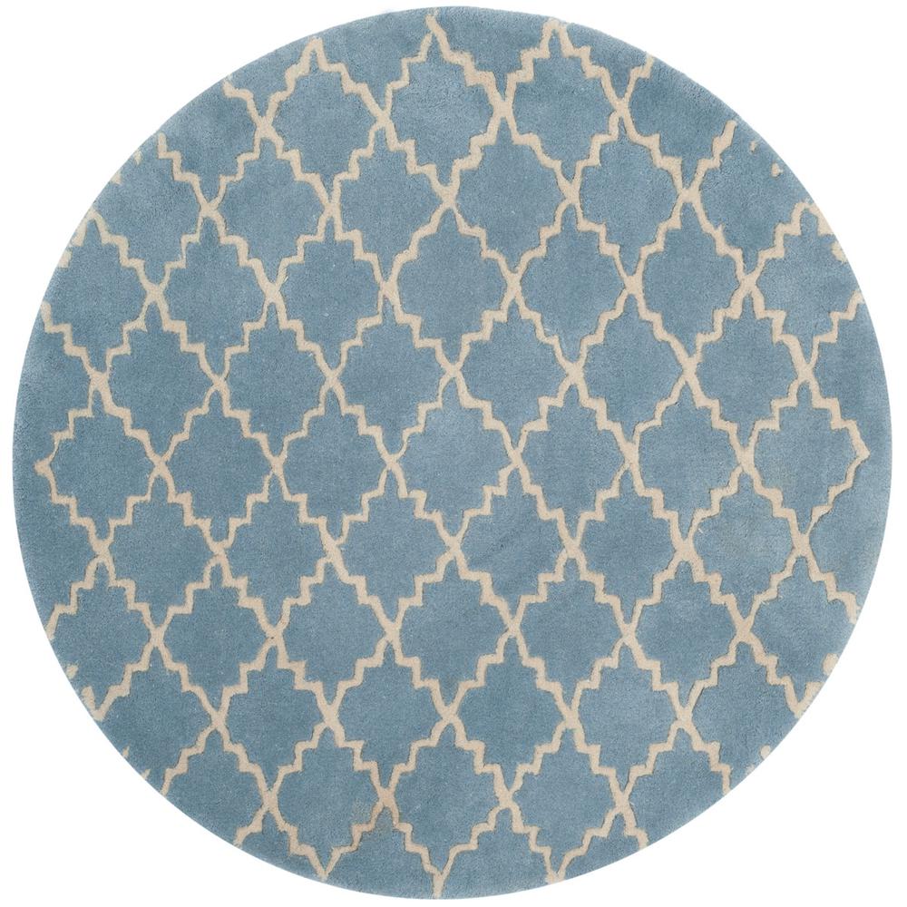CHATHAM, BLUE GREY, 5' X 5' Round, Area Rug