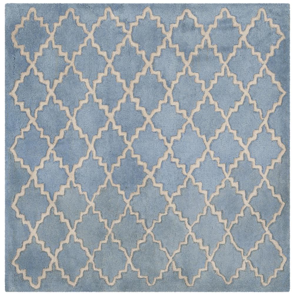 CHATHAM, BLUE GREY, 5' X 5' Square, Area Rug