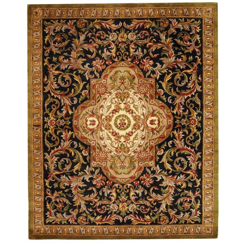 CLASSIC, BLACK / BEIGE, 7'-6" X 9'-6", Area Rug