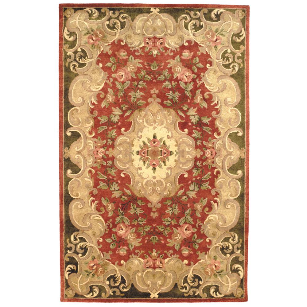 CLASSIC, RUST / GREEN, 6' X 9', Area Rug