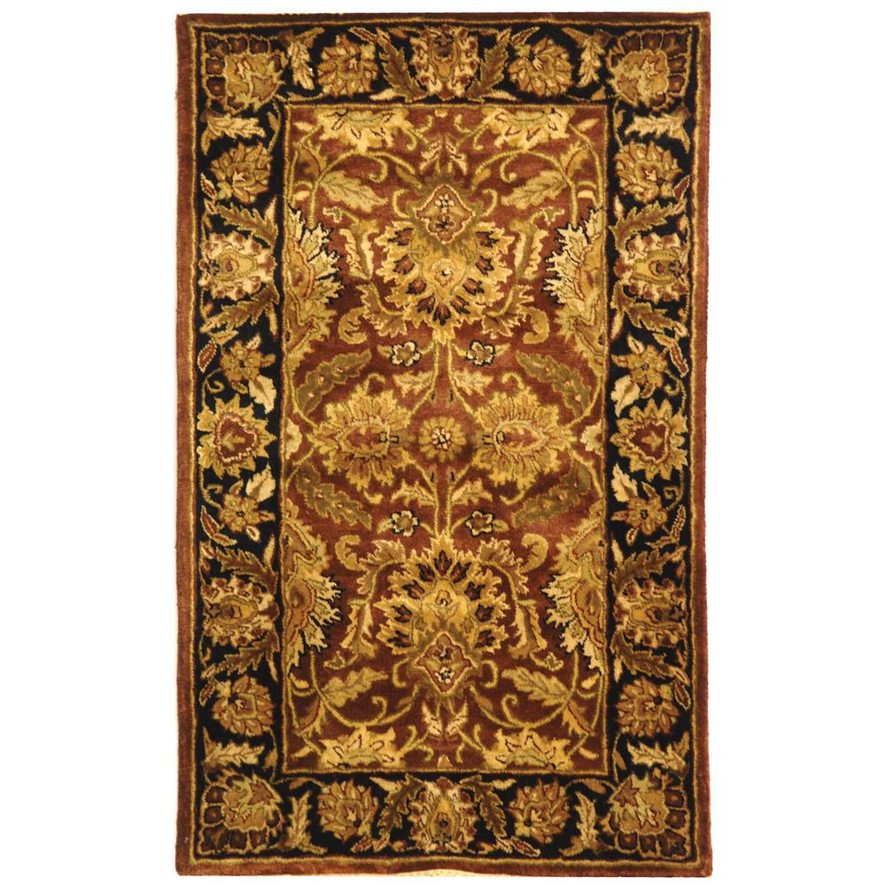 CLASSIC, RUST / BLACK, 2'-3" X 4', Area Rug