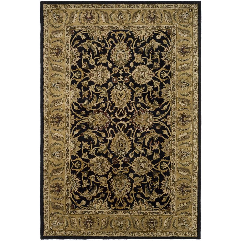 CLASSIC, BLACK / GOLD, 6' X 9', Area Rug, CL252A-6