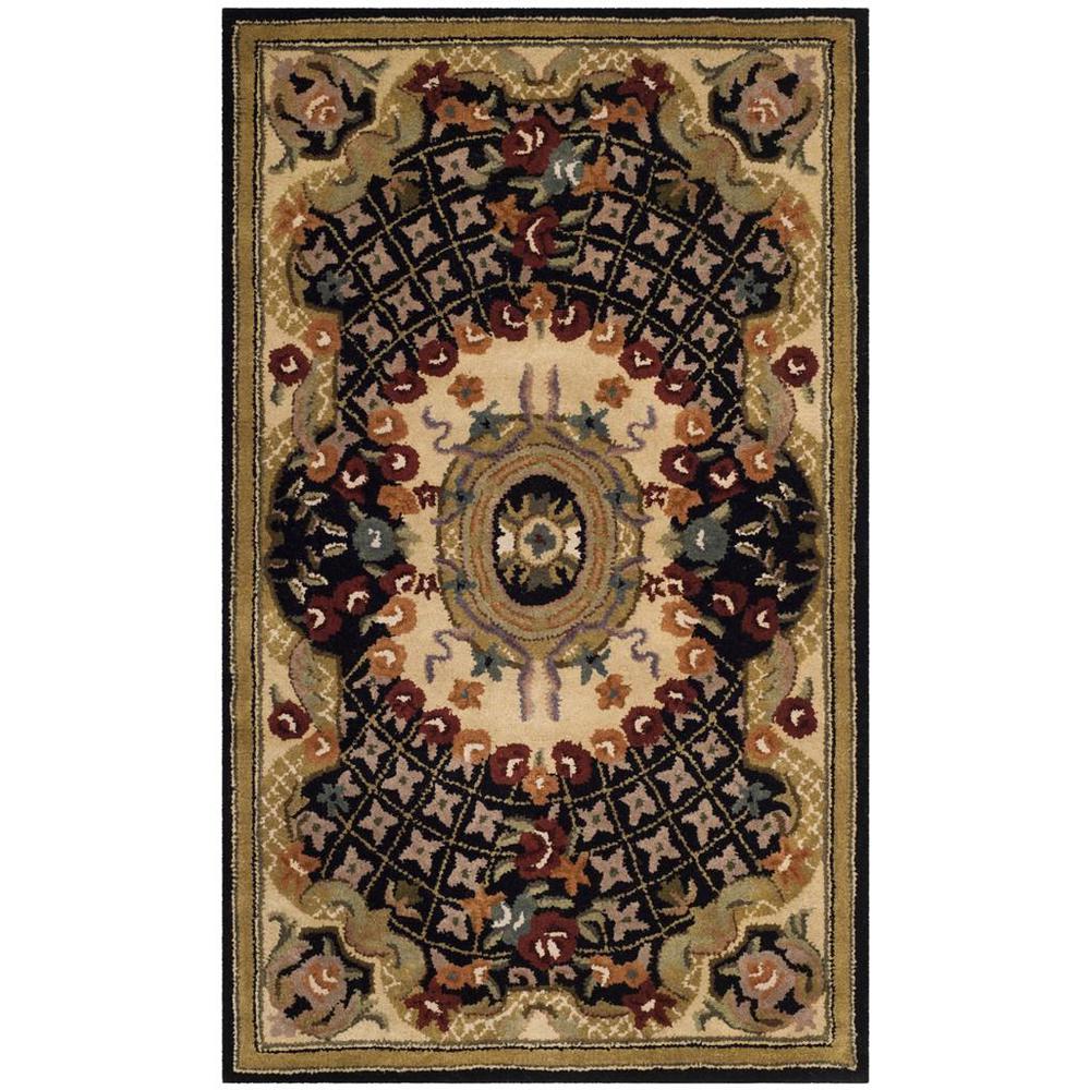 CLASSIC, BLACK / GOLD, 4' X 6', Area Rug, CL304A-4