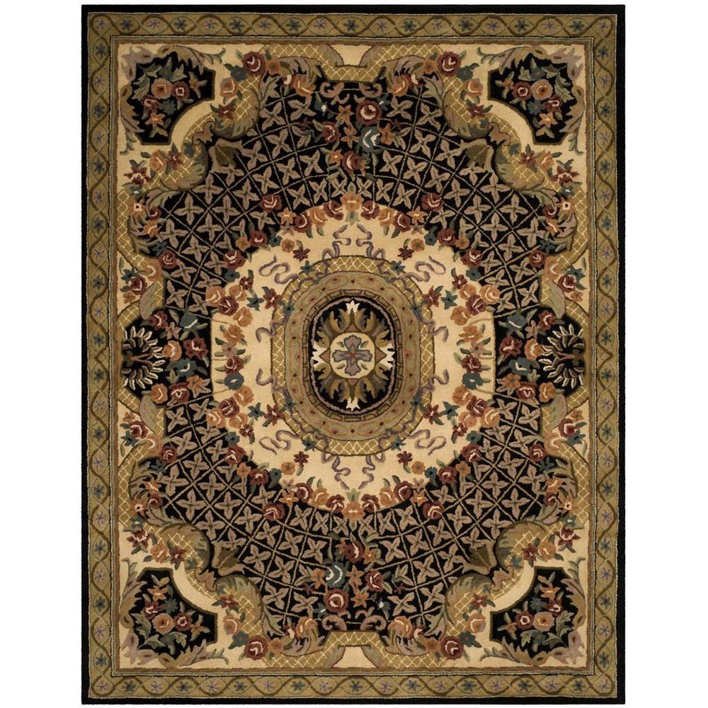 CLASSIC, BLACK / GOLD, 7'-6" X 9'-6", Area Rug, CL304A-8