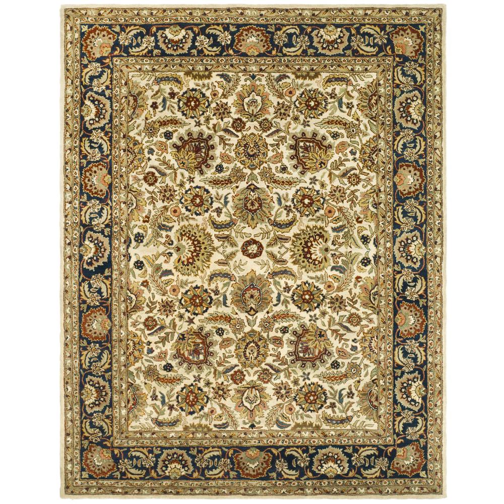 CLASSIC, IVORY / NAVY, 7'-6" X 9'-6", Area Rug