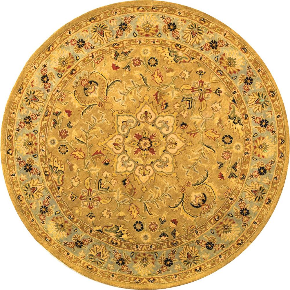 CLASSIC, BEIGE / LIGHT BLUE, 6' X 6' Round, Area Rug