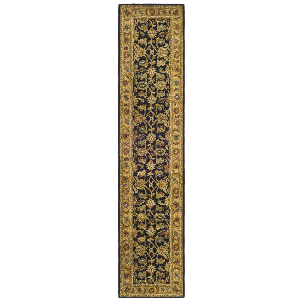 CLASSIC, BLACK / GOLD, 2'-3" X 12', Area Rug, CL758B-212