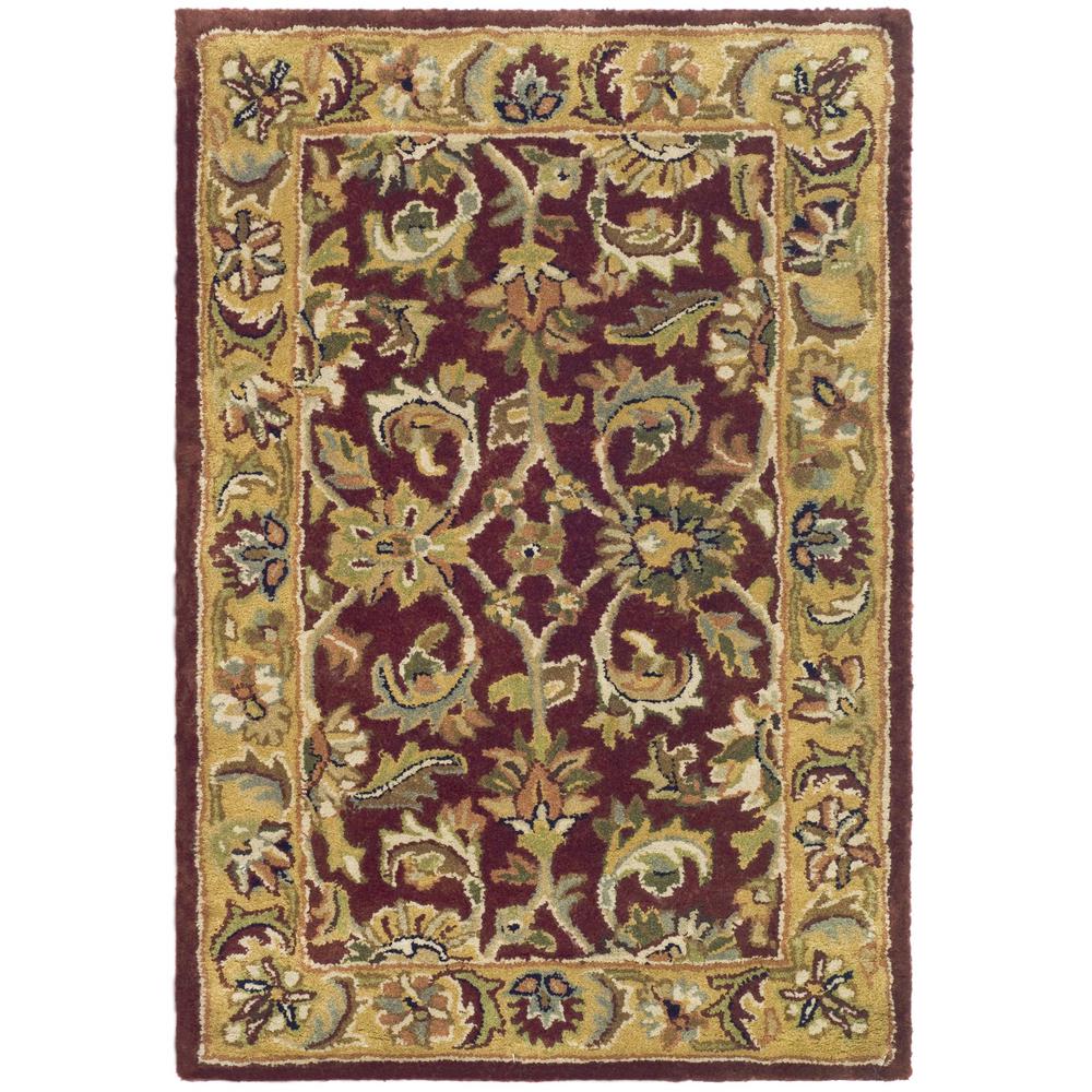 CLASSIC, RED / GOLD, 3' X 5', Area Rug